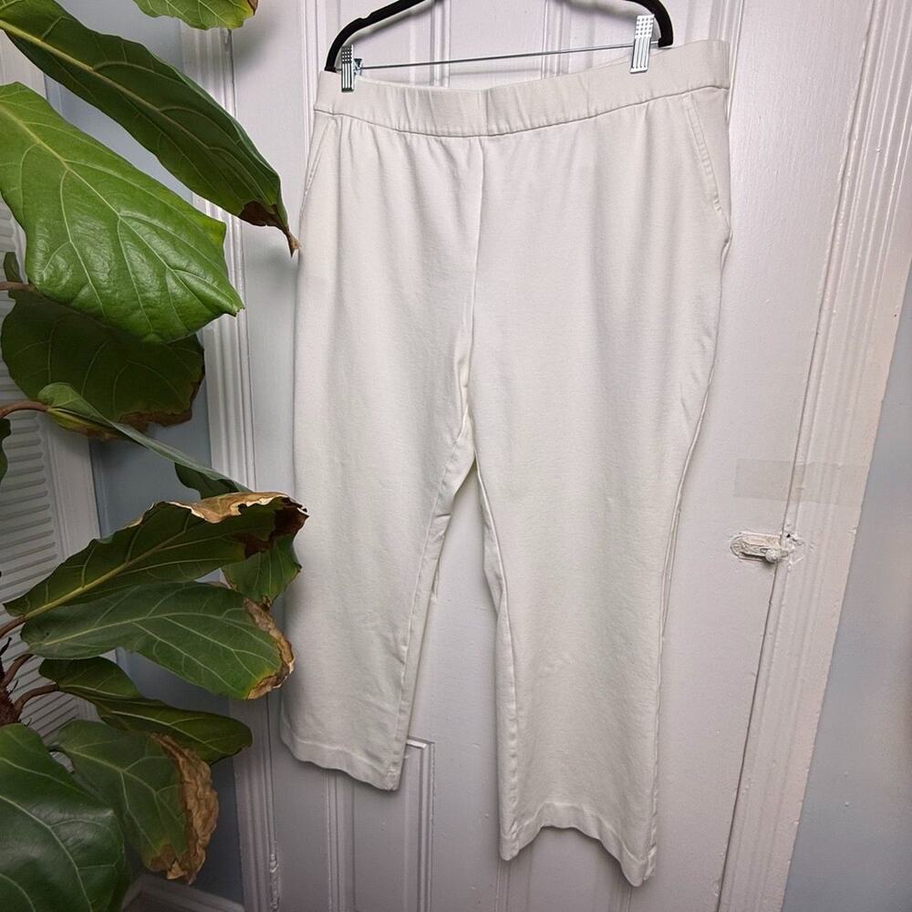 BEAUTIFUL‎ by Lawrence Zarian Knit Pull-On Pants Ivory Womens 1X NWOT